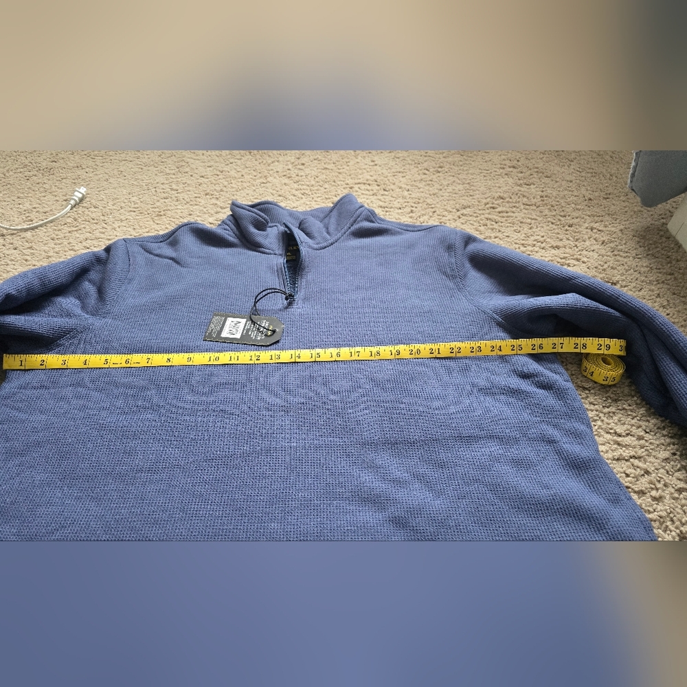 Stanley Men's Quarter Zip-Up Sherpa in Indigo Blue XL - Picture 4 of 6